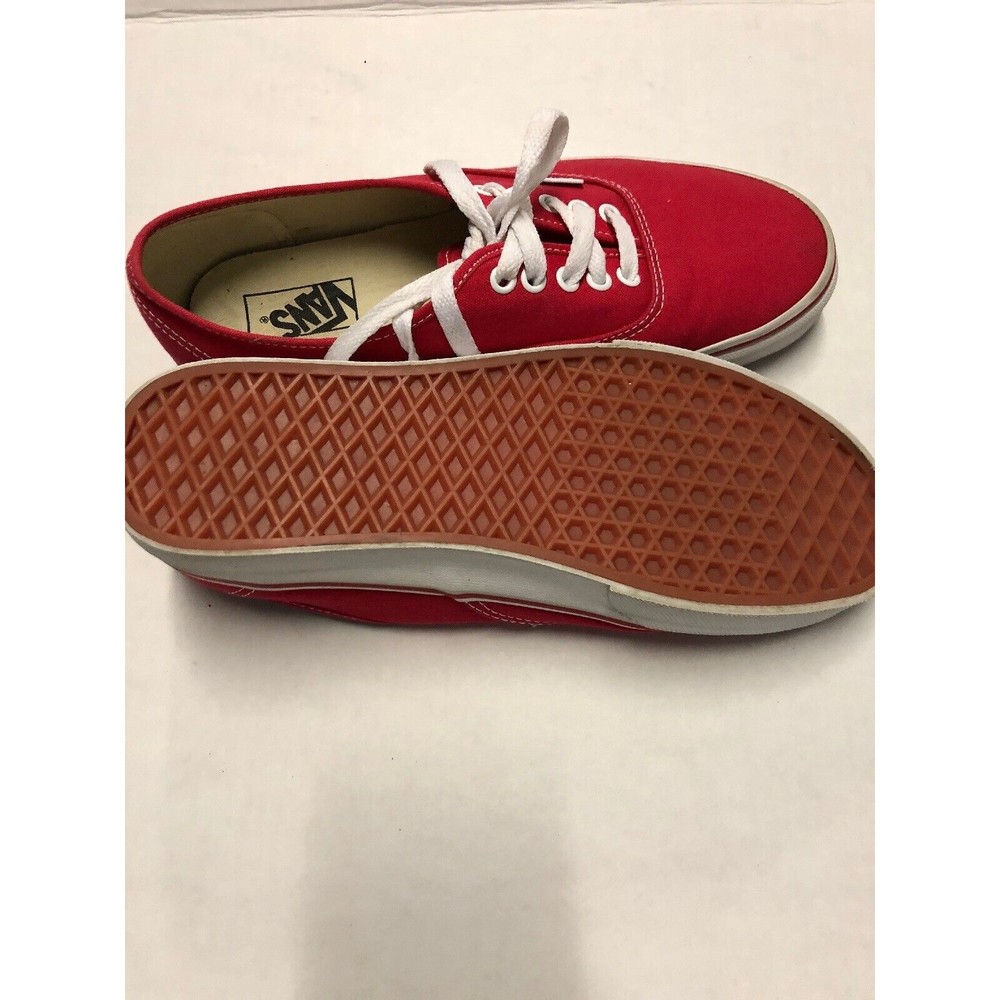 Vans Authentic Core Classics Red Canvas Sneakers … - image 5